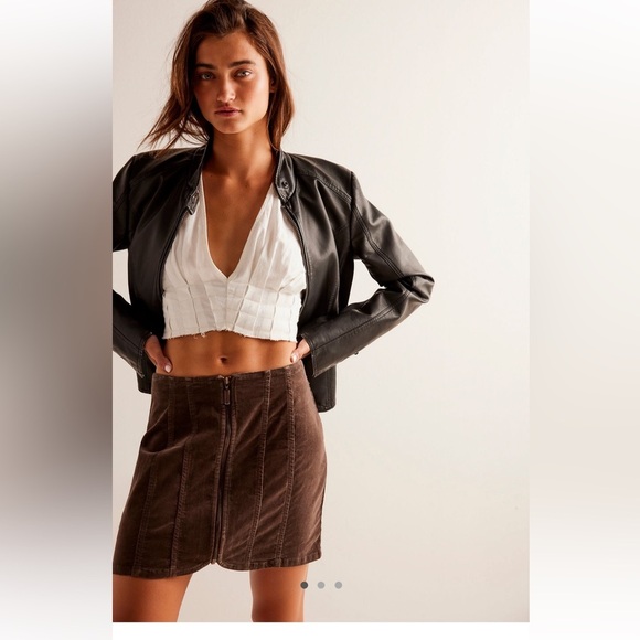 Free People NWT Layla Cord Mini Skirt - Picture 4 of 4